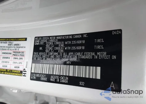 2025 Lexus Nx 250 Premium from USA, damaged, VIN 2T2GDCAZ6SC016211